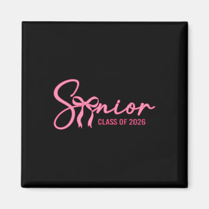 Coquette Pink Bow Senior Cl Of 2026 Graduation 202 Magnet