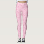 Coquette Pink Bows Hand Drawn Pattern Leggings<br><div class="desc">Coquette and whimsical leggings featuring hand drawn illustration of pink bows and hearts.</div>