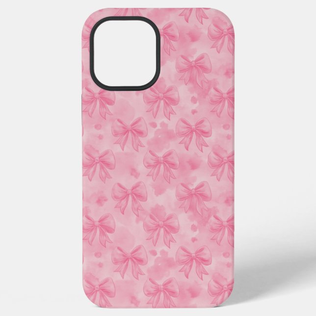 Coquette Pink Bows iPhone Case (Back)
