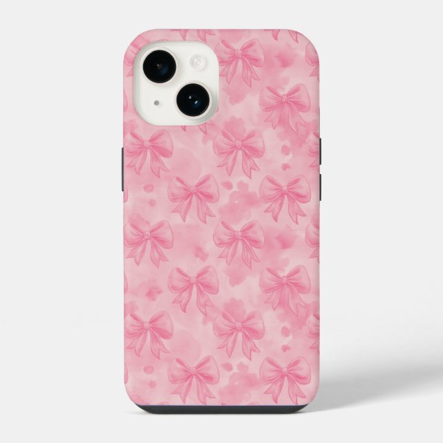 Coquette Pink Bows iPhone Case (Back)