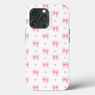 Coquette Pink Bows Ribbons Seamless Pattern  iPhone 13 Pro Case