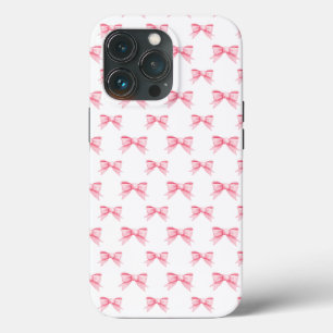 Coquette Pink Bows Ribbons Seamless Pattern  iPhone 13 Pro Case