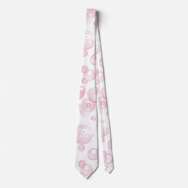 Coquette Pink Bubbles Tie (Front)