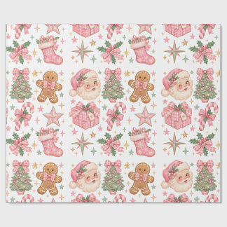 Coquette Pink Christmas Collection Wrapping Paper