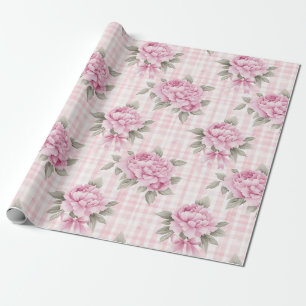 Coquette Pink Floral Wrapping Paper