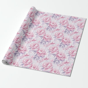 Coquette Pink Floral Wrapping Paper