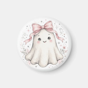 Coquette Pink Ghost First Birthday Paper Plates Magnet