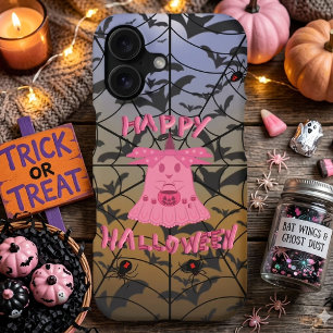 Coquette Pink Ghost Happy Halloween Digital Art