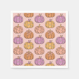 Coquette Pink Halloween Party Girly Pumpkin Preppy Napkin