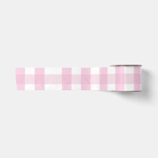 Coquette Pink Plaid Satin Ribbon