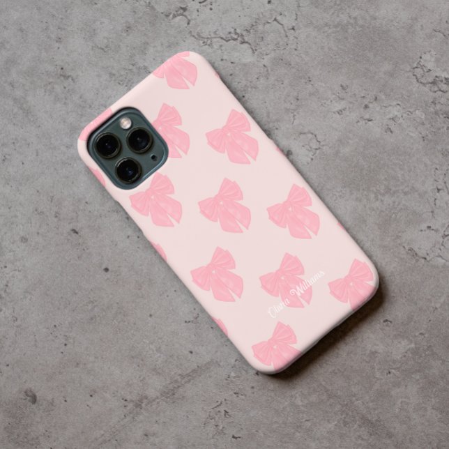 Coquette Pink Ribbon Bow Case-Mate iPhone Case (Creator Uploaded)