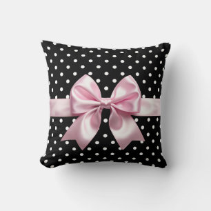 Coquette Polka Dot Throw Pillow