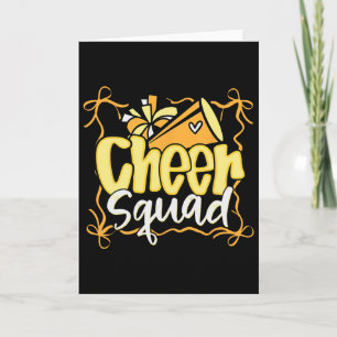 Coquette Pom Poms Bow Cheer Squad Match Cheerleadi Card