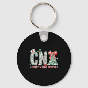Coquette Preppy Christmas Cna Nurse Christmas Tree Key Ring