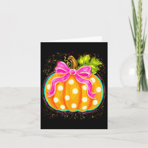 Coquette pumpkin autumn fall season thanksgiving card