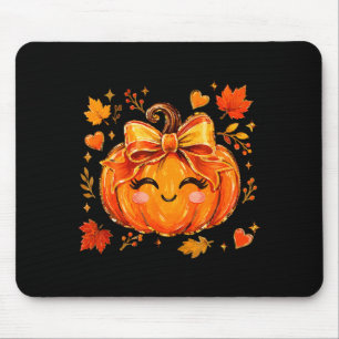 Coquette pumpkin autumn fall season thanksgiving mouse pad
