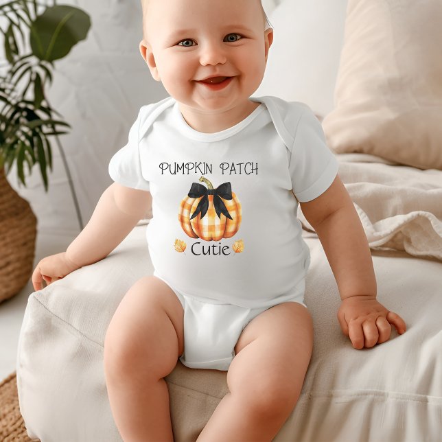 Coquette Pumpkin Patch Cutie Baby Bodysuit,  Bodysuit (Creator Uploaded)