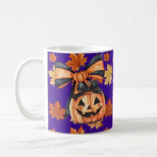 Coquette Pumpkin Spice Halloween  Coffee Mug (Left)