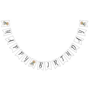 Coquette Puppy Birthday Party Bunting Flags
