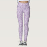 Coquette Purple Bows Hand Drawn Pattern Leggings<br><div class="desc">Coquette and whimsical leggings featuring hand drawn illustration of purple bows and hearts.</div>