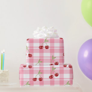 Coquette Red Sweet Cherry Pattern Wrapping Paper