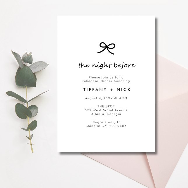 Coquette Rehearsal Dinner Invitation (Coquette Rehearsal Dinner Invitation)