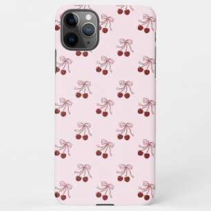 Coquette Ribbon Bows and Cherries phone case