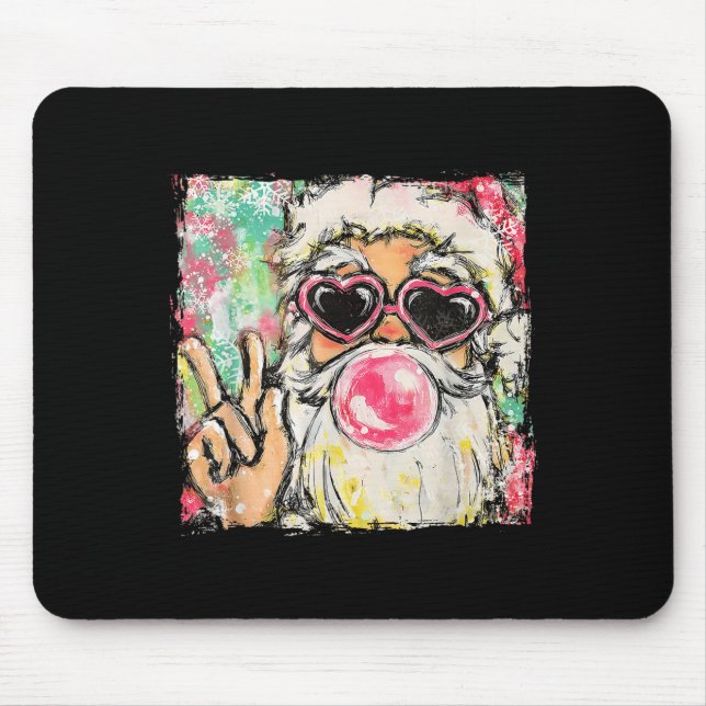 Coquette Santa Christmas Bubble Gum Sungles Xmas H Mouse Pad (Front)