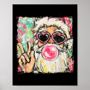 Coquette Santa Christmas Bubble Gum Sungles Xmas H Poster