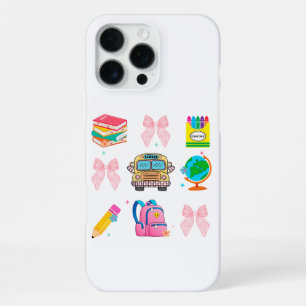 Coquette School Shirt,Back To School Teache iPhone 16 Pro Max Case