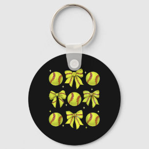 Coquette Sell Softll Women Girls Kids Game Day Key Ring