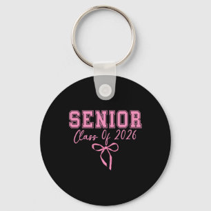 Coquette Senior 2026 Cl Of 2026 Pink Bow Graduatio Key Ring