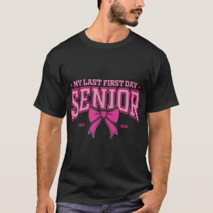 Coquette Senior 2026 Pink Bow Back To School High  T-Shirt