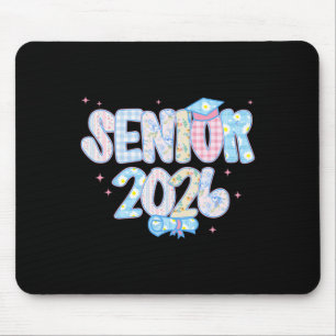 Coquette Senior-cl Of 2026 Preppy Graduation Gradu Mouse Pad