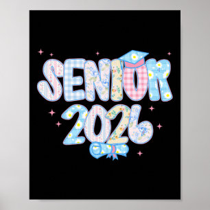 Coquette Senior-cl Of 2026 Preppy Graduation Gradu Poster