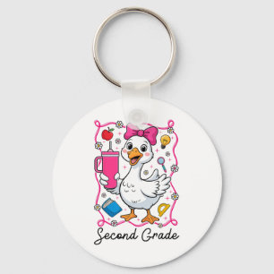 Coquette Silly Goose 2nd Grade Kid Girl 1st Day Of Key Ring