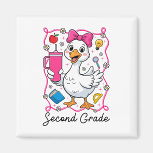 Coquette Silly Goose 2nd Grade Kid Girl 1st Day Of Magnet