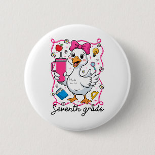Coquette Silly Goose 7th Grade Kid Girl 1st Day Of 6 Cm Round Badge