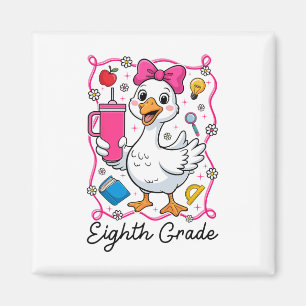 Coquette Silly Goose 8th Grade Kid Girl 1st Day Of Magnet