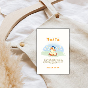 Coquette Silly Goose Daisy Flower Baby Shower Thank You Card