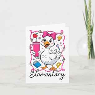Coquette Silly Goose Elementary Kid Girl 1st Day O Card
