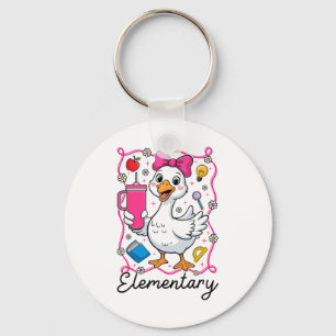 Coquette Silly Goose Elementary Kid Girl 1st Day O Key Ring
