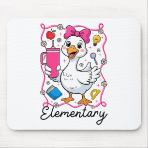 Coquette Silly Goose Elementary Kid Girl 1st Day O Mouse Pad