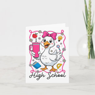 Coquette Silly Goose High School Kid Girl 1st Day Card