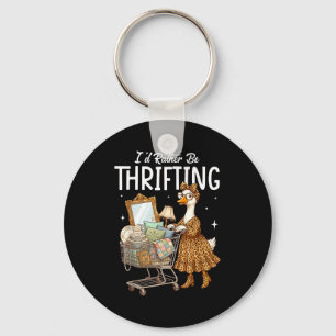 Coquette silly goose i'd rather be thrifting key ring
