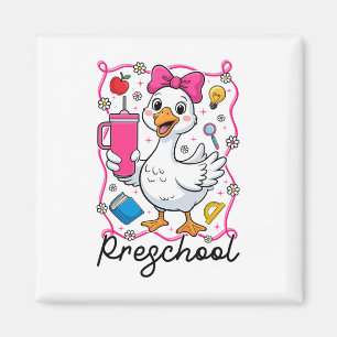 Coquette Silly Goose Preschool Kid Girl 1st Day Of Magnet