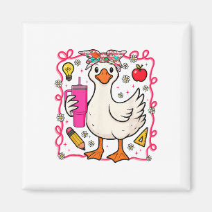 Coquette Silly Goose Teacher Back To School Preppy Magnet
