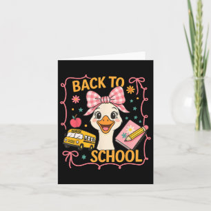 Coquette Silly Goose Teacher Preppy Floral Back To Card