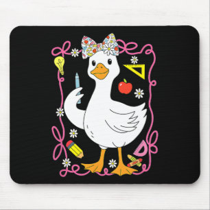 Coquette Silly Goose Teacher Retro Preppy Back To Mouse Pad