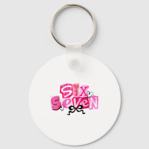Coquette Six Seven Valentine Funny Saying 67 Meme Key Ring
